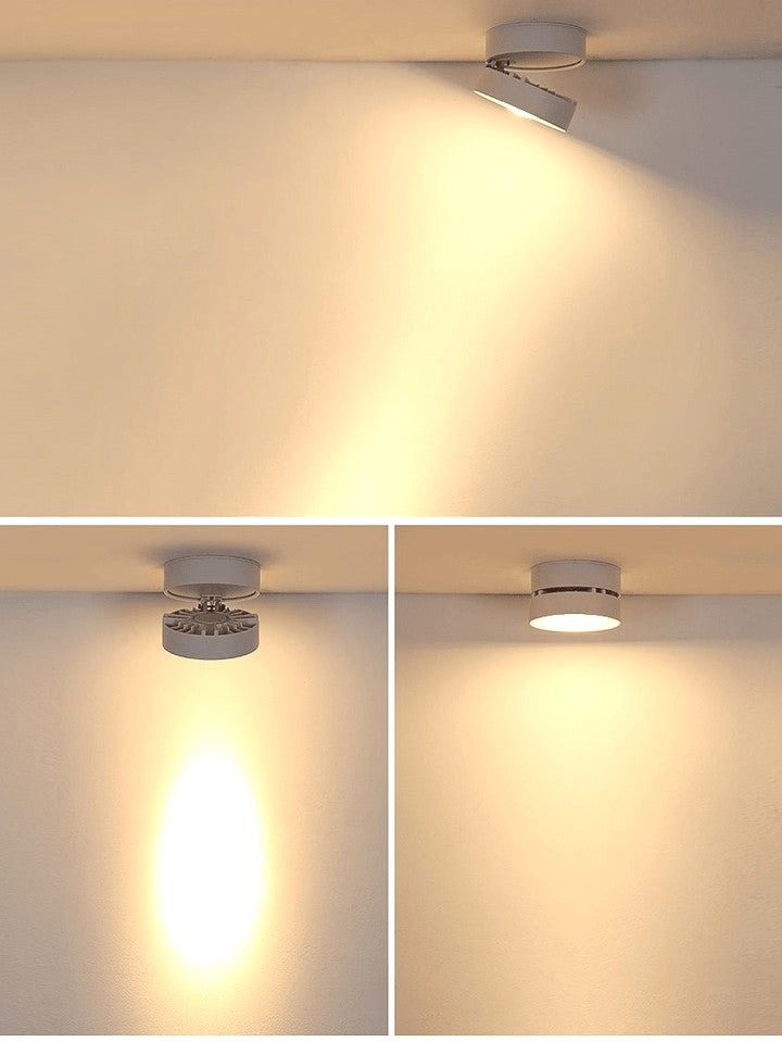360° Rotating Round LED Ceiling Downlight with 90° Tilt