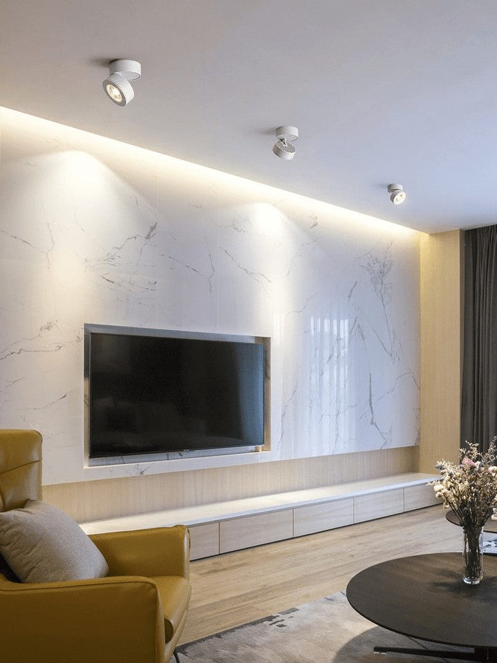 360° Rotating Round LED Ceiling Downlight with 90° Tilt