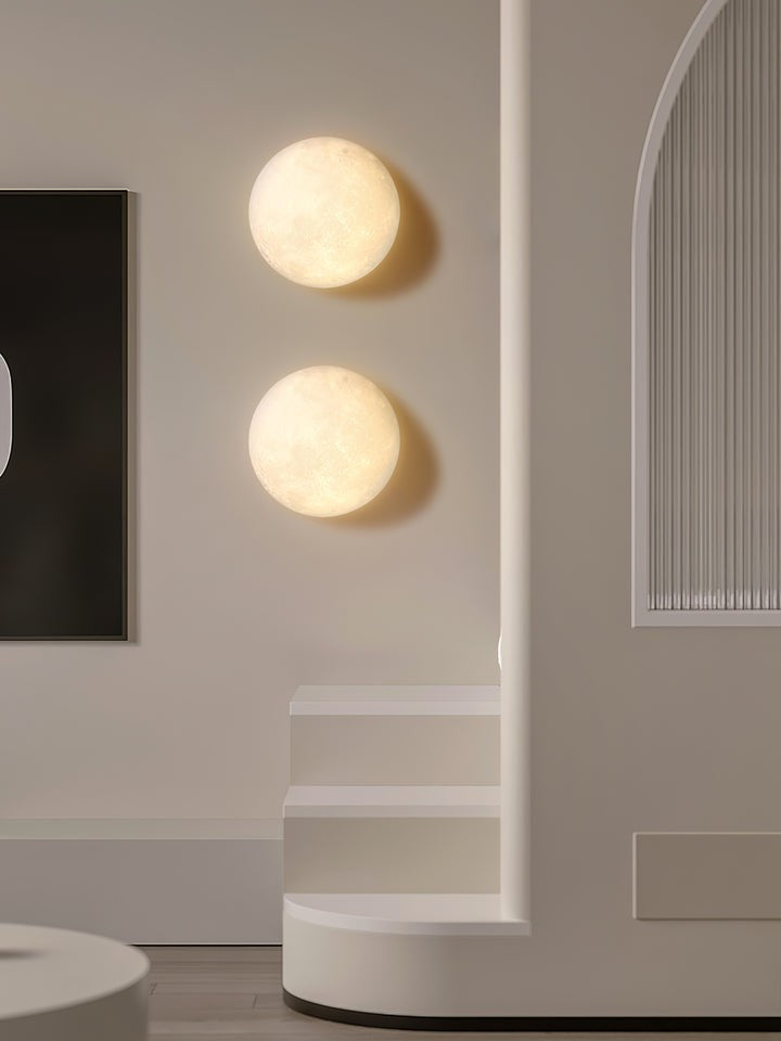 3D Lunar Wall Lamp - Moonlight Ambiance