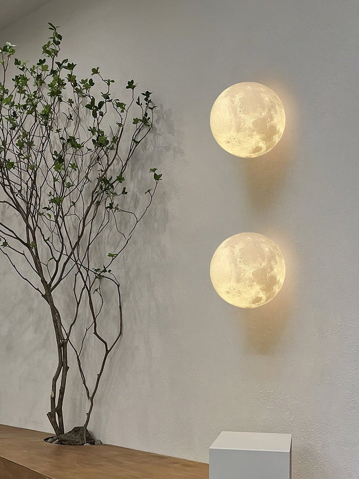 3D Lunar Wall Lamp - Moonlight Ambiance