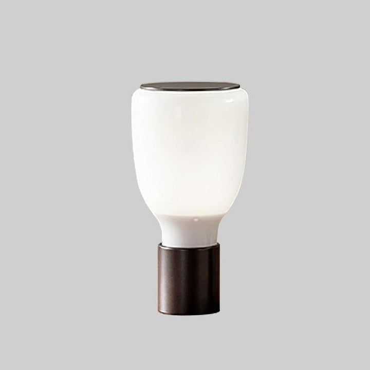 Colorful Blown Glass Table Lamp in Green & Amber