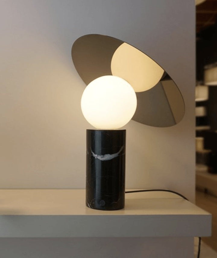 Adjustable 360° Disc Table Lamp with Marble Base