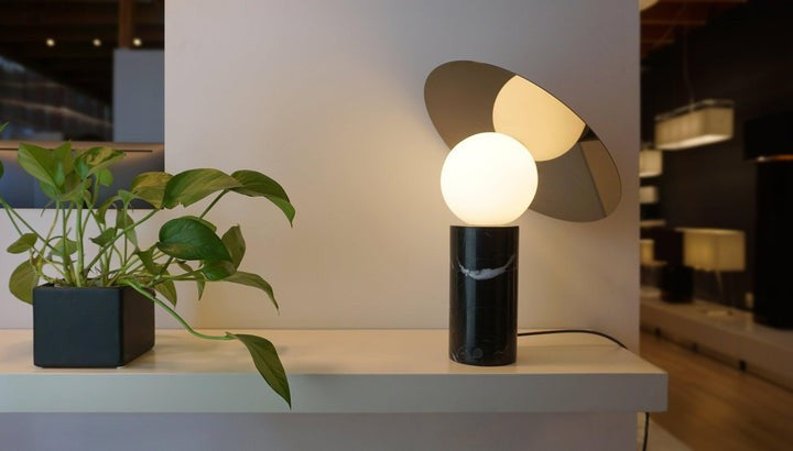 Adjustable 360° Disc Table Lamp with Marble Base