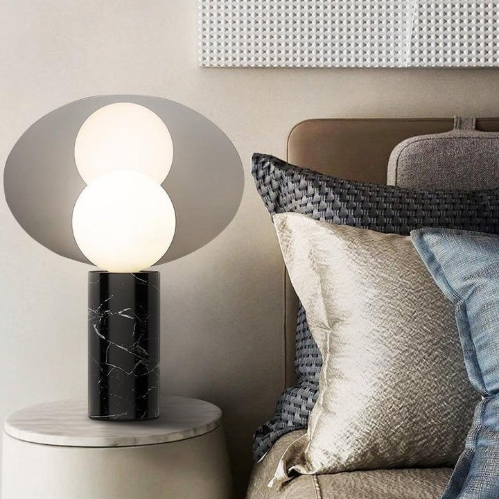 Adjustable 360° Disc Table Lamp with Marble Base