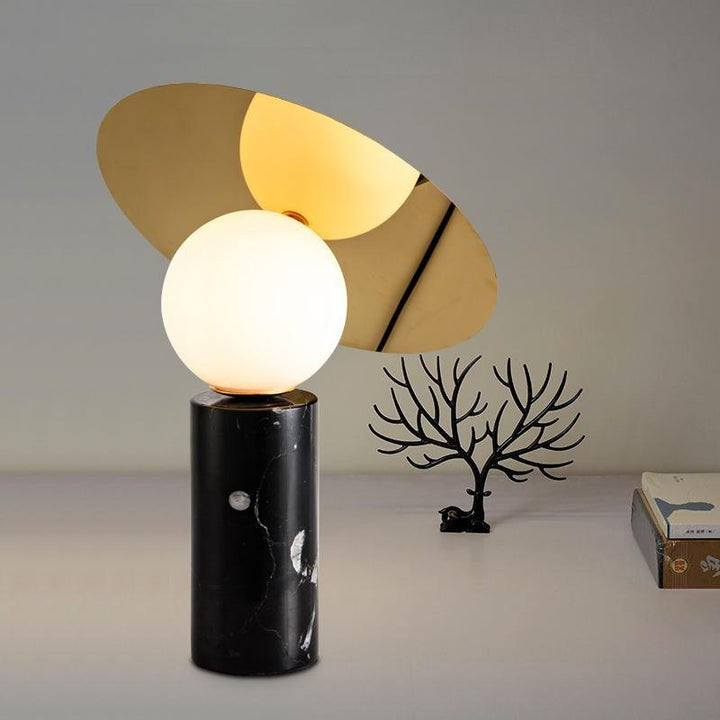 Adjustable 360° Disc Table Lamp with Marble Base