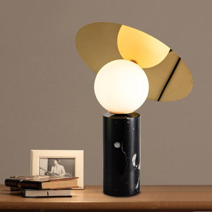 Adjustable 360° Disc Table Lamp with Marble Base