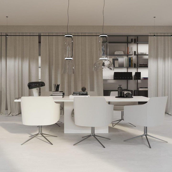 Adjustable Clear Glass Cylinder LED Pendant Light