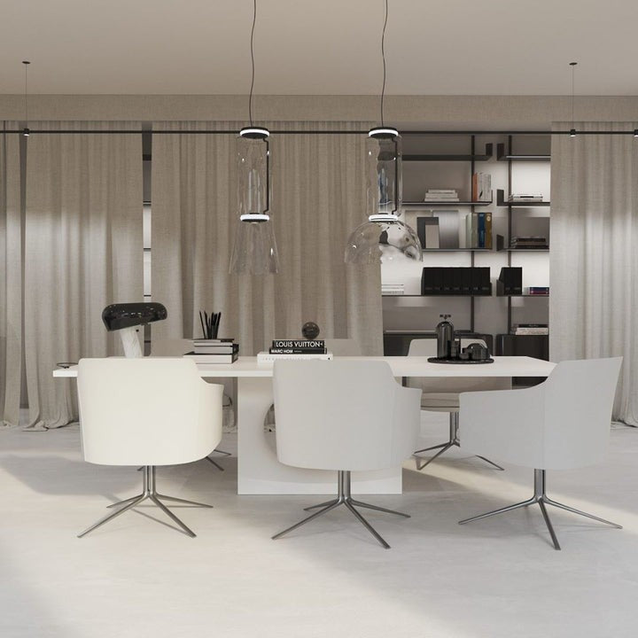 Adjustable Clear Glass Cylinder LED Pendant Light