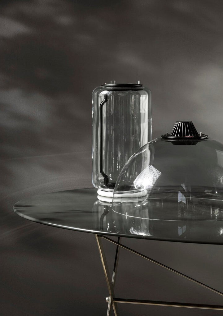 Adjustable Clear Glass Cylinder LED Pendant Light