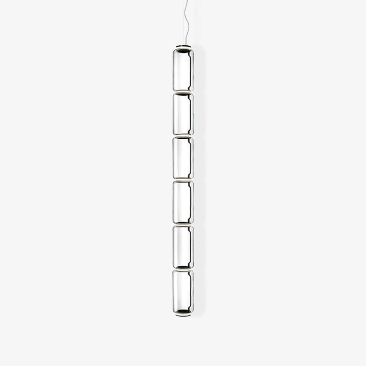 Adjustable Clear Glass Cylinder LED Pendant Light