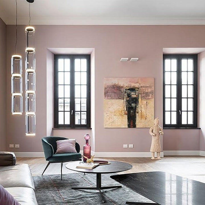 Adjustable Clear Glass Cylinder LED Pendant Light
