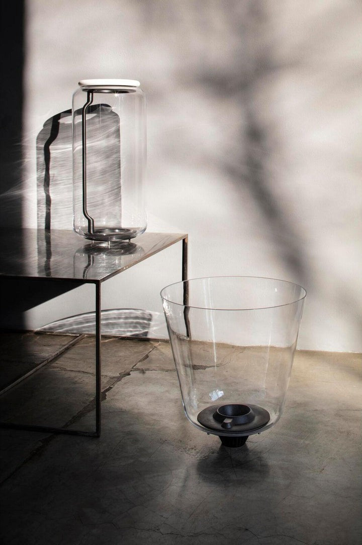 Adjustable Clear Glass Cylinder LED Pendant Light