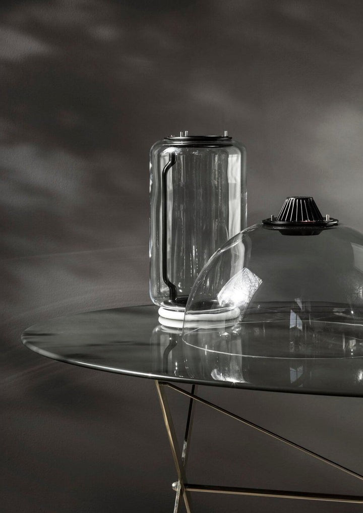 Adjustable Clear Glass Cylinder LED Pendant Light