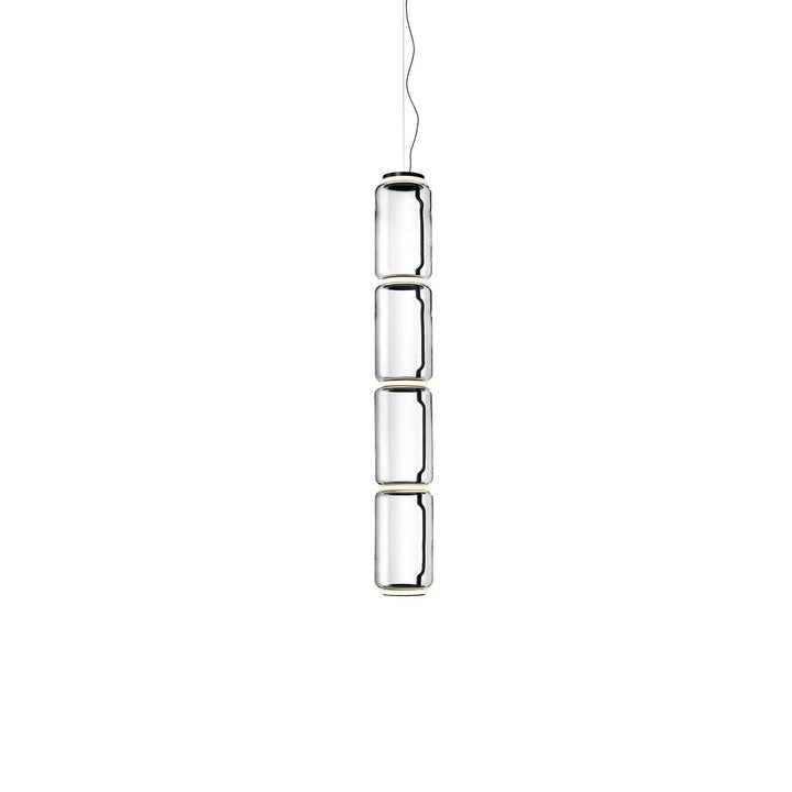 Adjustable Clear Glass Cylinder LED Pendant Light
