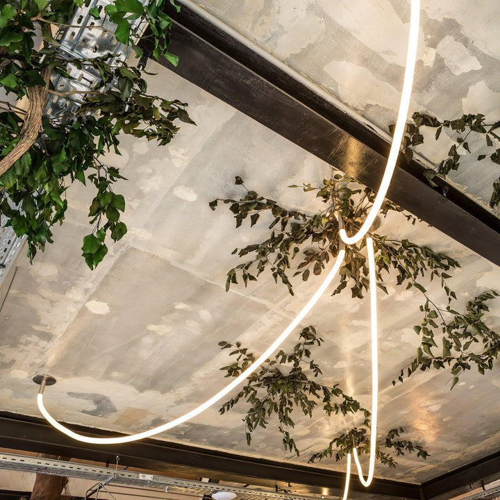 Adjustable Curved Silicone Pendant Light
