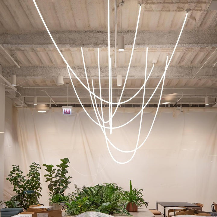 Adjustable Curved Silicone Pendant Light