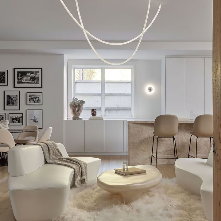 Adjustable Curved Silicone Pendant Light