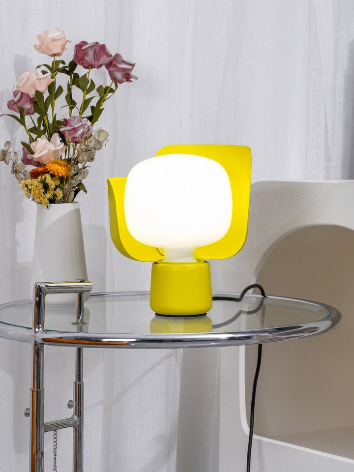 Adjustable Petal-Shape Glass LED Table Lamp