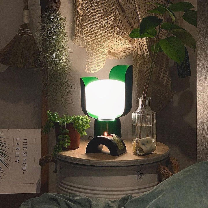 Adjustable Petal-Shape Glass LED Table Lamp