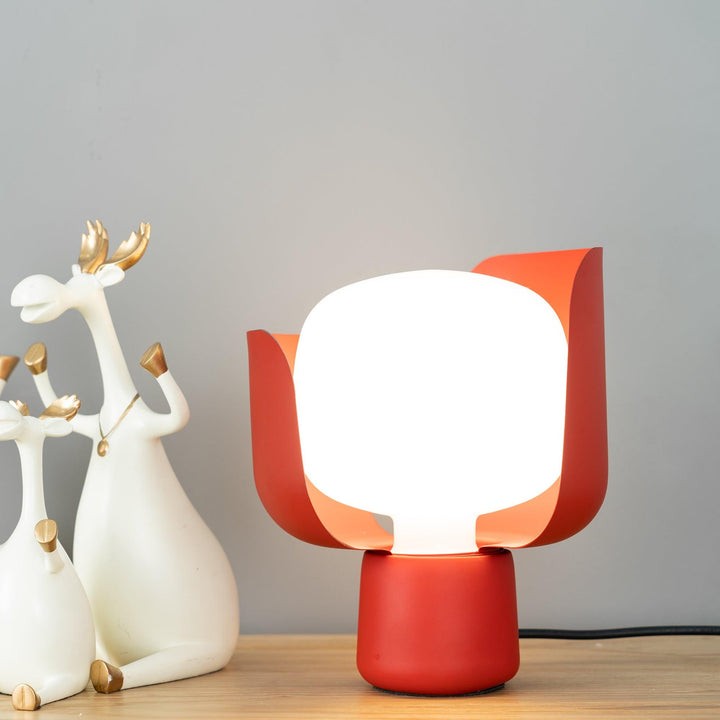 Adjustable Petal-Shape Glass LED Table Lamp