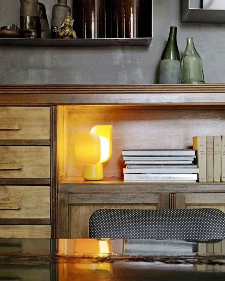 Adjustable Petal-Shape Glass LED Table Lamp