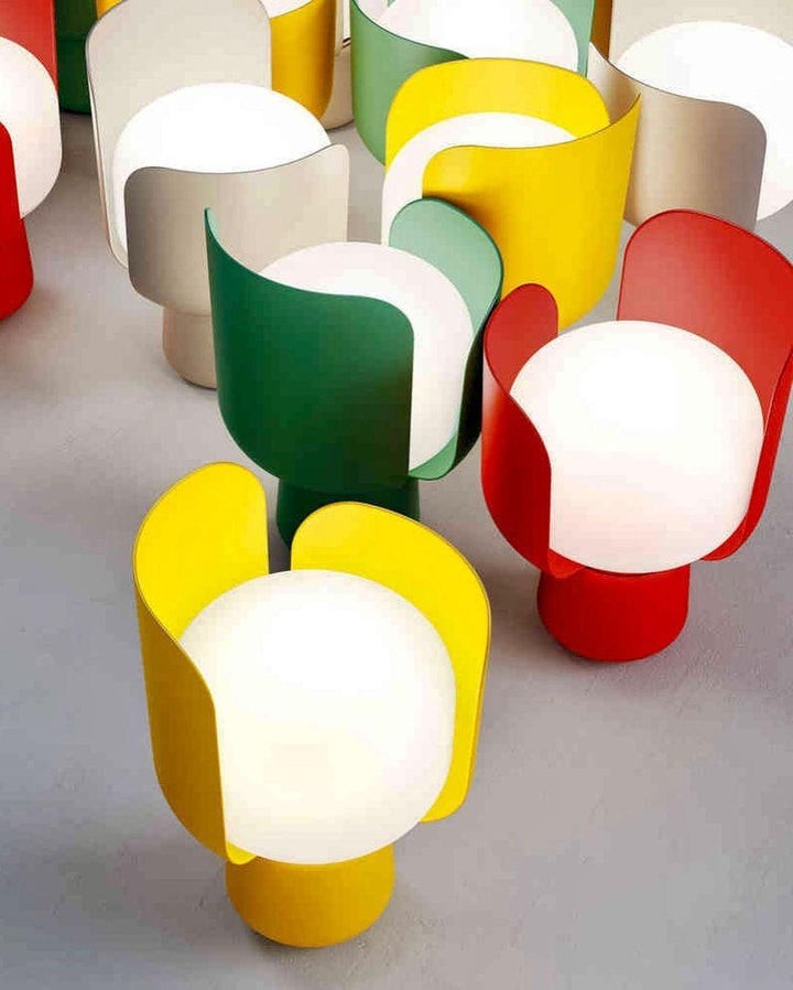 Adjustable Petal-Shape Glass LED Table Lamp
