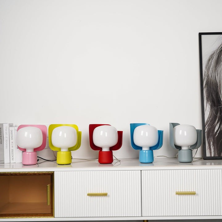 Adjustable Petal-Shape Glass LED Table Lamp