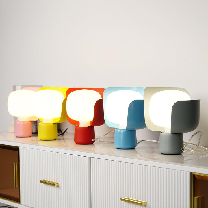 Adjustable Petal-Shape Glass LED Table Lamp