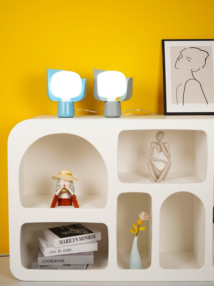 Adjustable Petal-Shape Glass LED Table Lamp