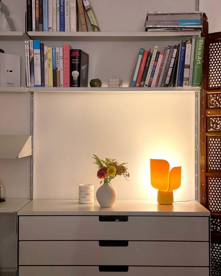 Adjustable Petal-Shape Glass LED Table Lamp