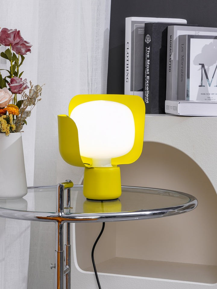 Adjustable Petal-Shape Glass LED Table Lamp