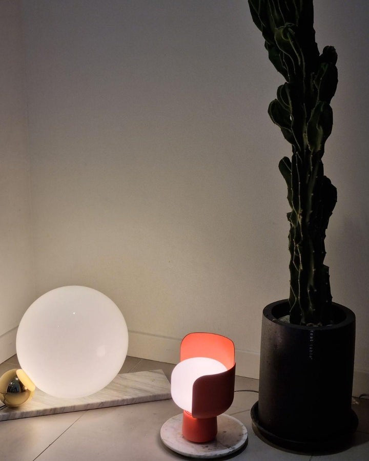 Adjustable Petal-Shape Glass LED Table Lamp