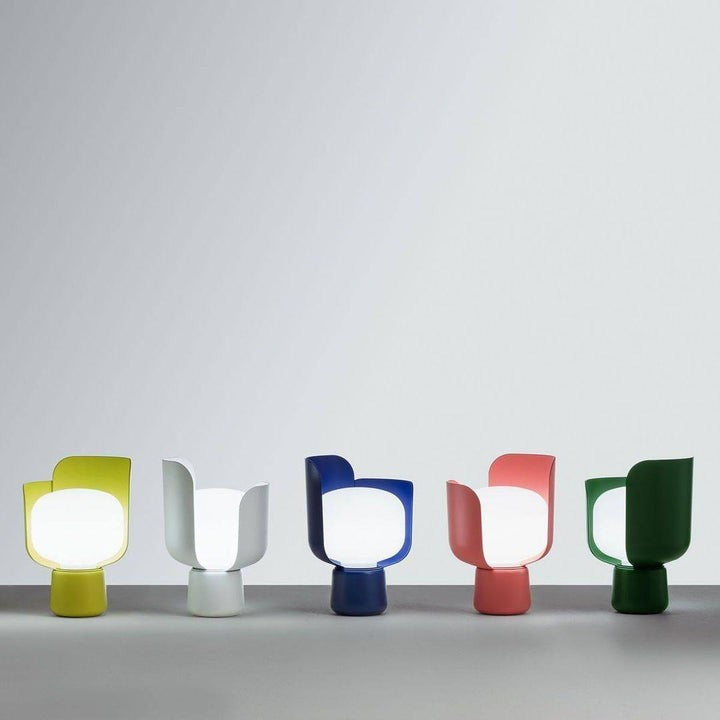 Adjustable Petal-Shape Glass LED Table Lamp