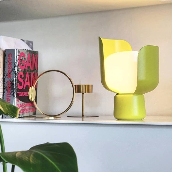 Adjustable Petal-Shape Glass LED Table Lamp
