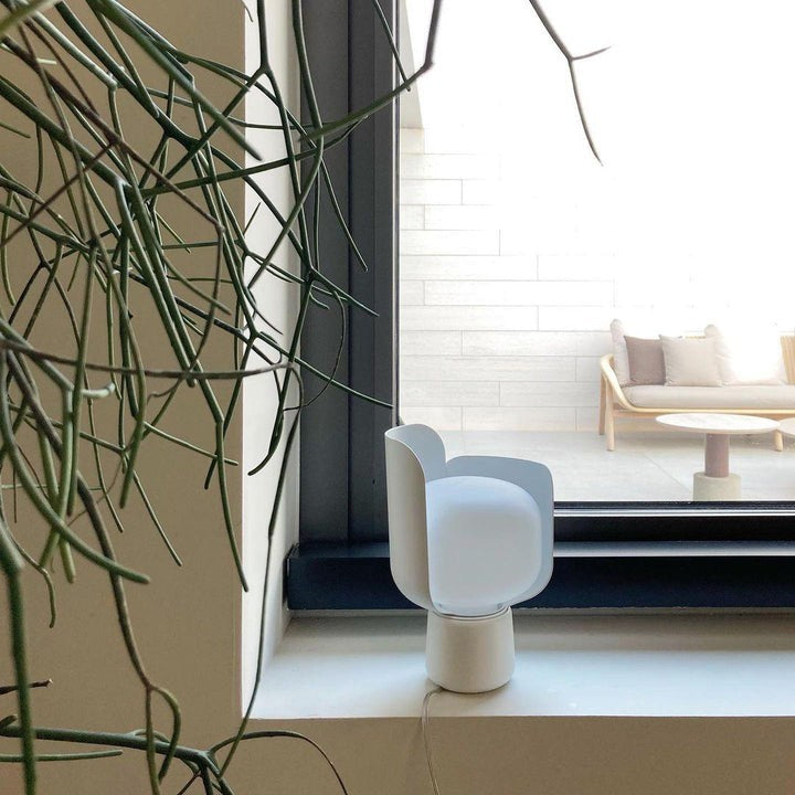 Adjustable Petal-Shape Glass LED Table Lamp