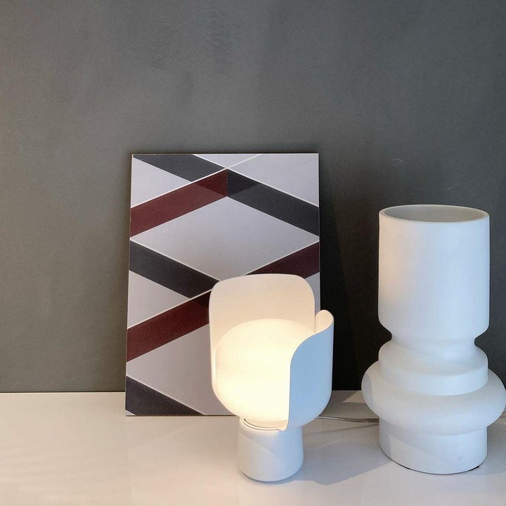 Adjustable Petal-Shape Glass LED Table Lamp