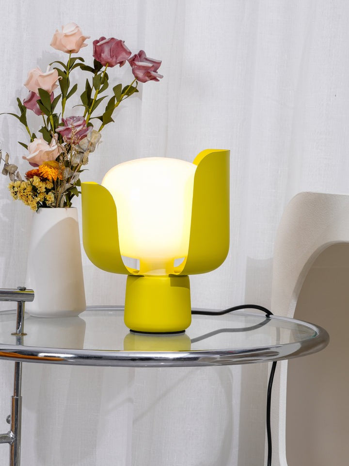 Adjustable Petal-Shape Glass LED Table Lamp