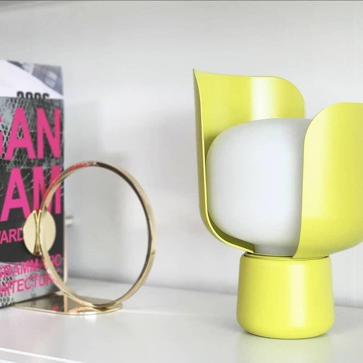 Adjustable Petal-Shape Glass LED Table Lamp