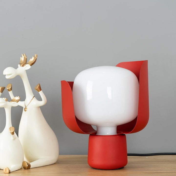 Adjustable Petal-Shape Glass LED Table Lamp