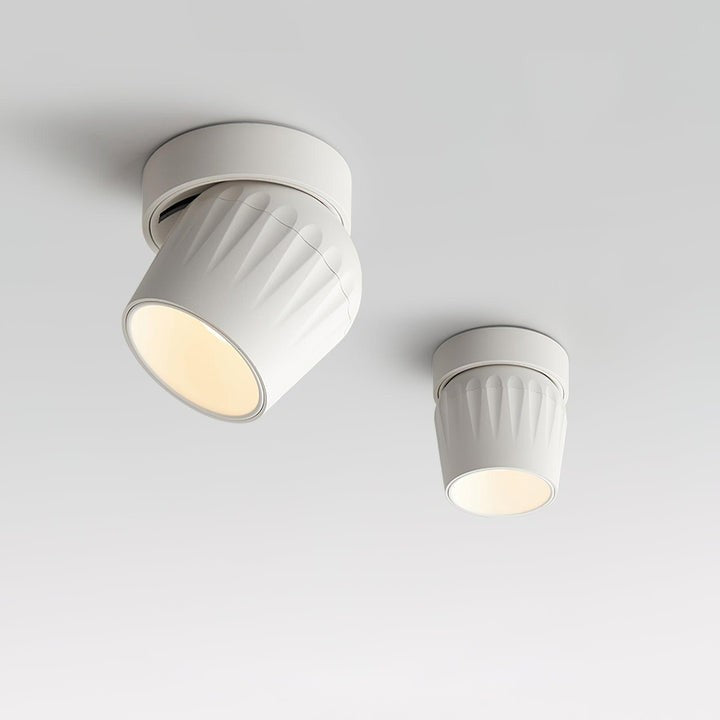 Adjustable Ribbed LED Ceiling Spotlight – 12W, 3000–6000K