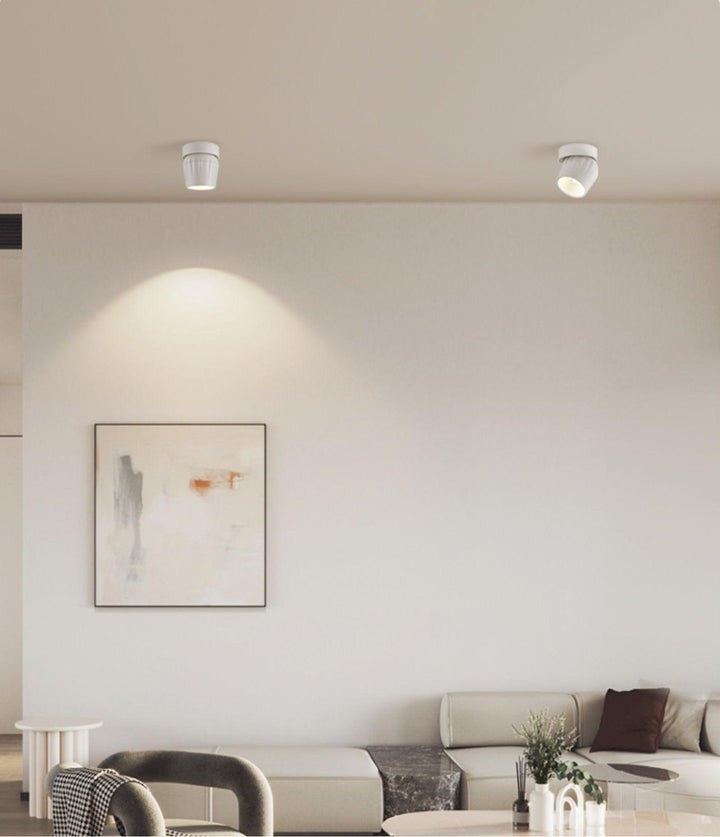 Adjustable Ribbed LED Ceiling Spotlight – 12W, 3000–6000K