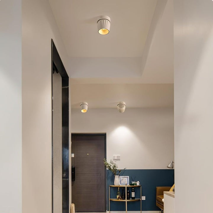 Adjustable Ribbed LED Ceiling Spotlight – 12W, 3000–6000K