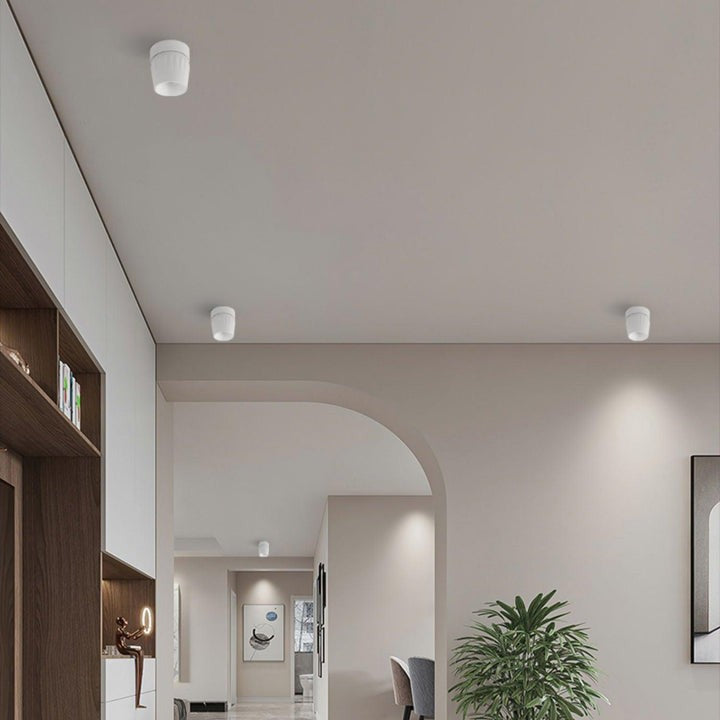 Adjustable Ribbed LED Ceiling Spotlight – 12W, 3000–6000K