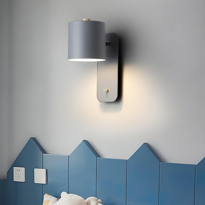 Adjustable Rotating Cylinder Plug-In Wall Sconce