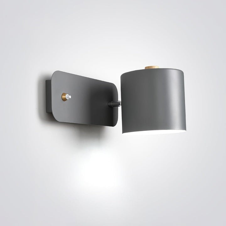 Adjustable Rotating Cylinder Plug-In Wall Sconce
