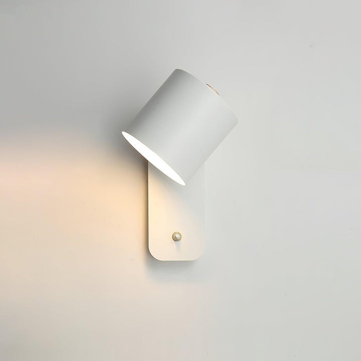 Adjustable Rotating Cylinder Plug-In Wall Sconce