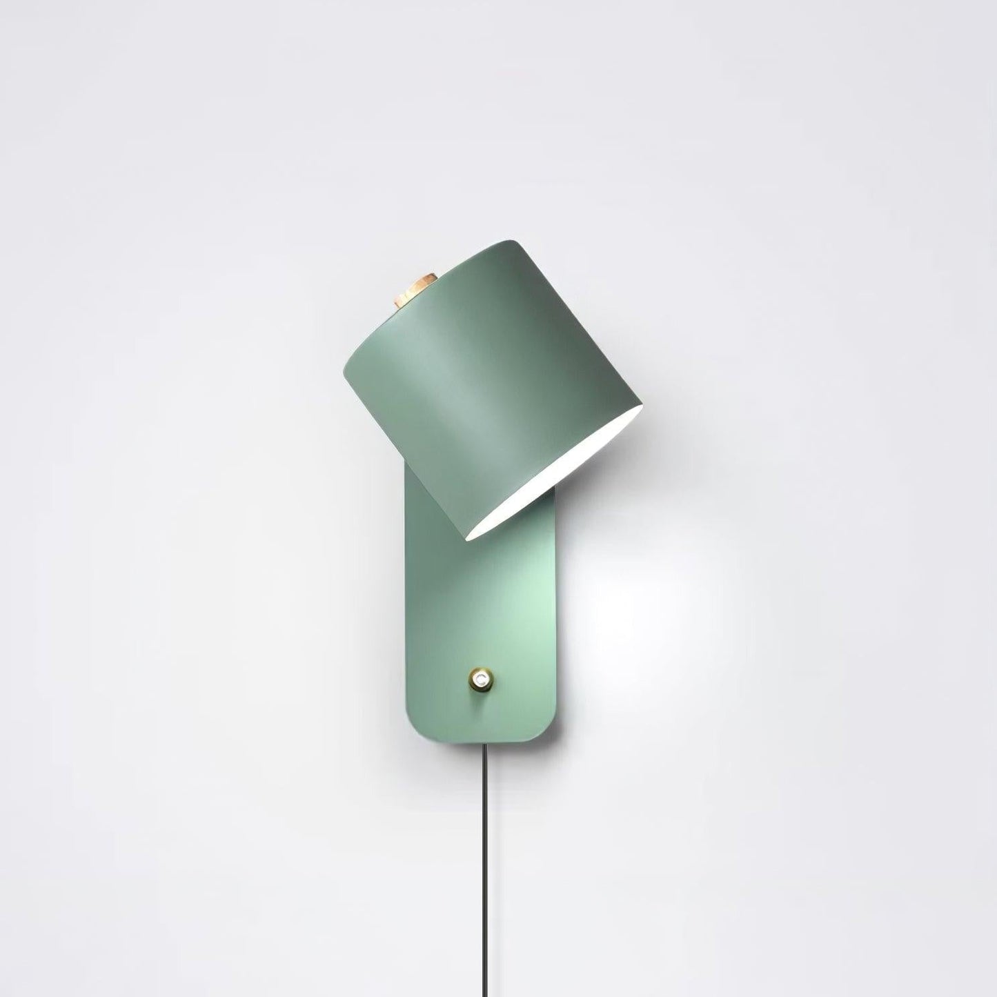 Adjustable Rotating Cylinder Plug-In Wall Sconce