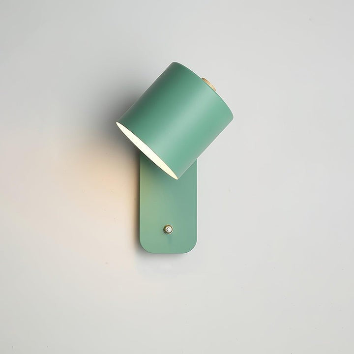 Adjustable Rotating Cylinder Plug-In Wall Sconce