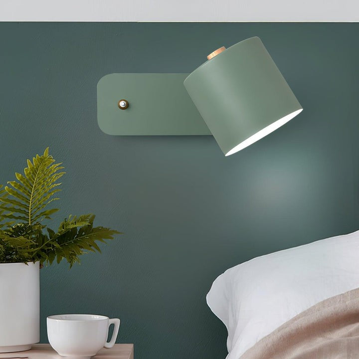 Adjustable Rotating Cylinder Plug-In Wall Sconce