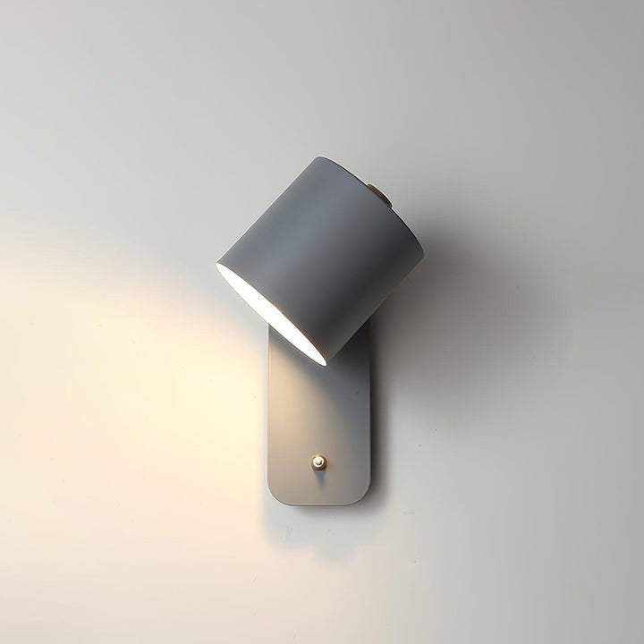 Adjustable Rotating Cylinder Plug-In Wall Sconce